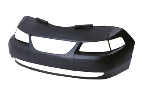 Lebra 2 piece Front End Cover Black - Car Mask Bra - Fits - HYUNDAI,ACCENT,2006 thru 2009