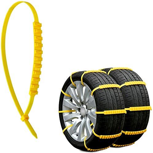 Car Snow Chains for Trucks Cars Snow Tire Chains for SUV Anti Slip Tire Chain Adjustable Snow Tire Cable Mergency Car Chains 10 Piece Newest Version soyond 