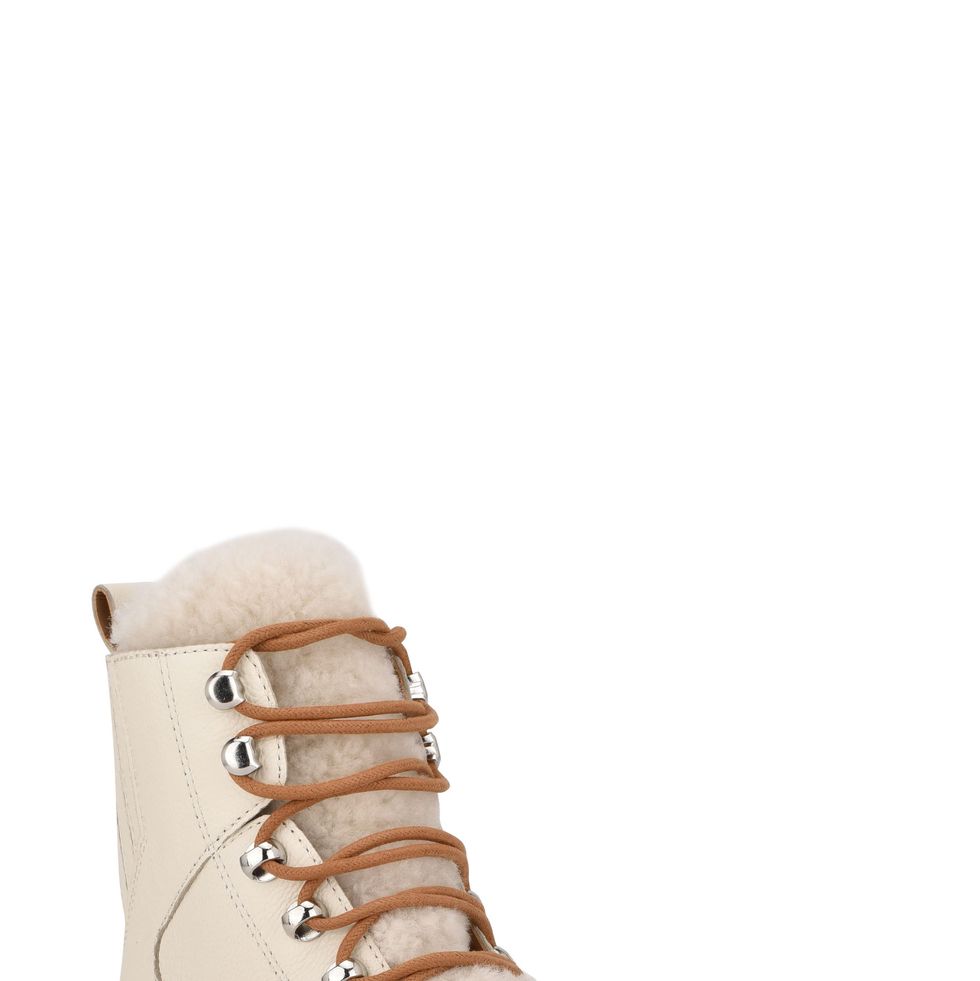 Shearling Lace-Up Boots