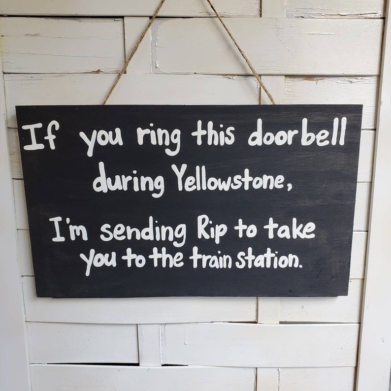 'Yellowstone' Door Sign