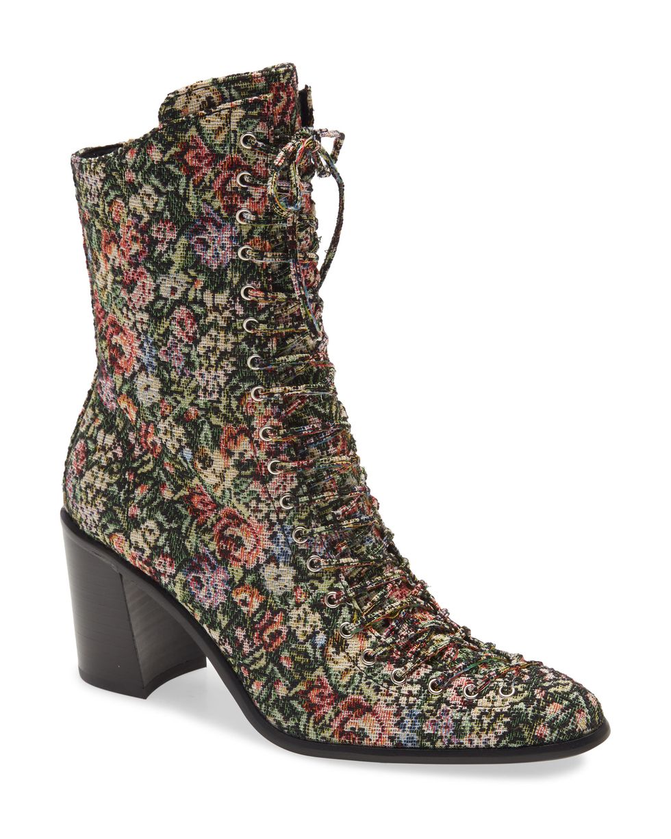 Jeffrey Campbell Tapestry Lace-Up Boots