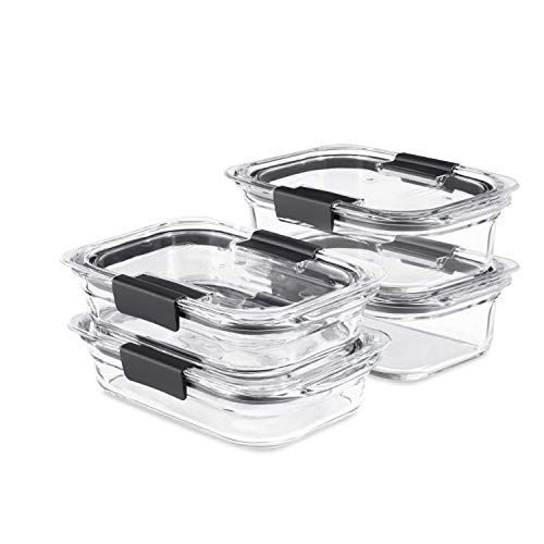 8-Piece Premium Borosilicate Glass Meal Prep Food Container Set