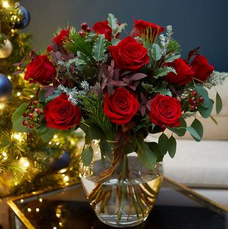 Bouquet of Red Velvet Roses (Delivery from December 1, 2021)