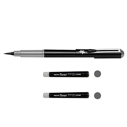 Pentel GFKP Cinza Pigmento de Tinta do Pincel Caneta