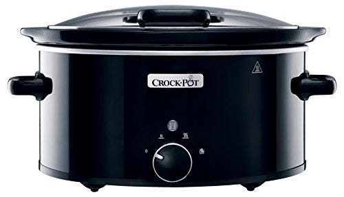 Olla de cocción lenta Crockpot CSC031, Plástico, 5 litros, Negro