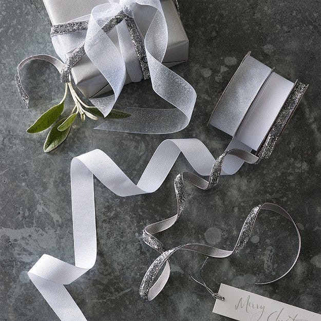 Christmas White Trio Ribbons