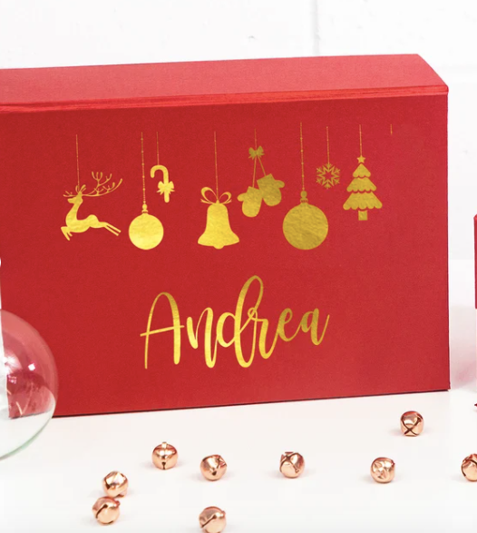 Personalised Red Christmas Box