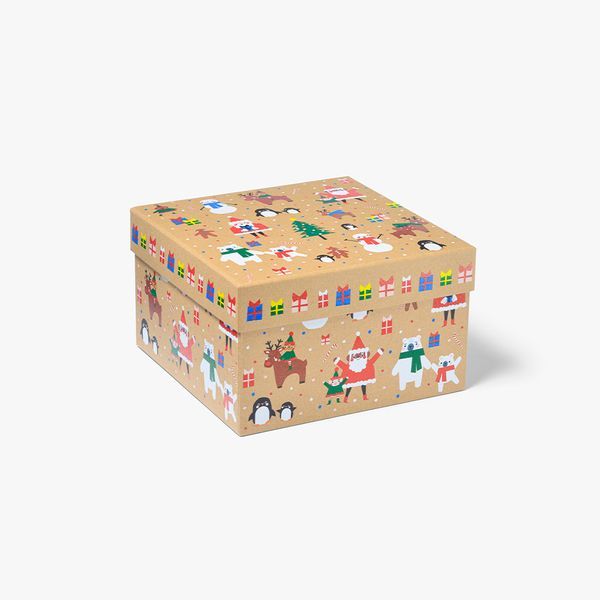 Large Festive Pals Kraft Gift Box