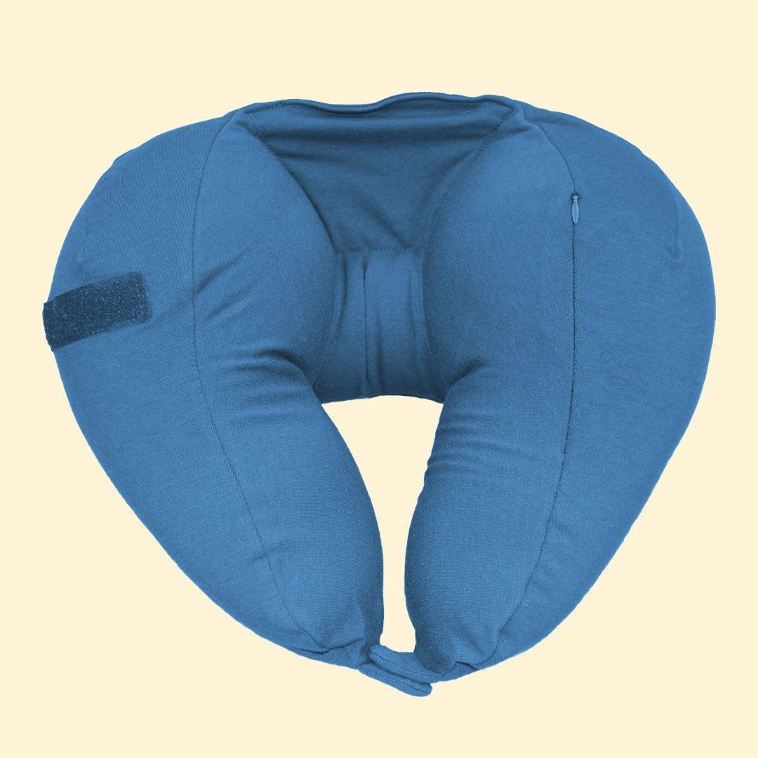 Flat back travel top pillow