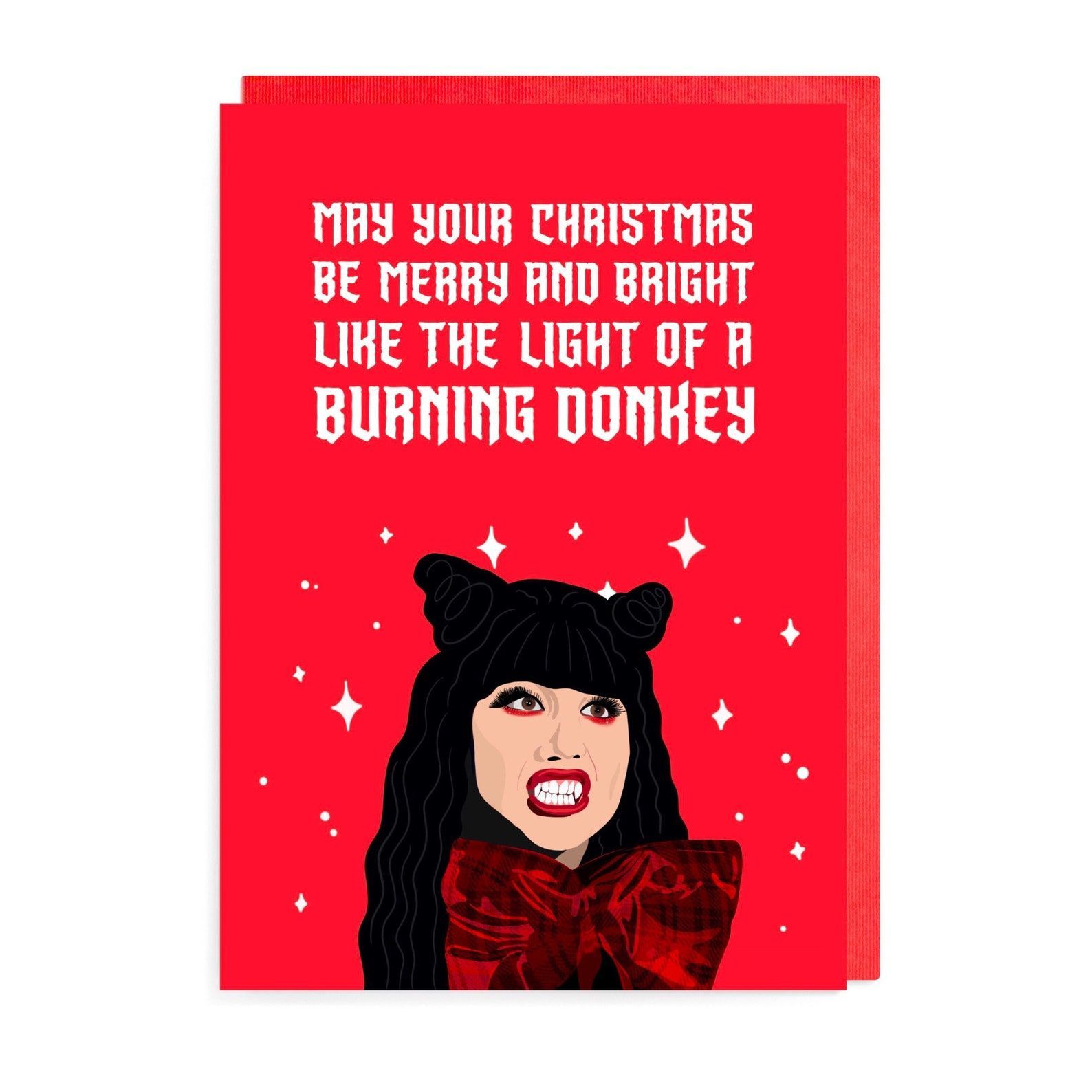 What We Do In the Shadows-inspired Nadja/'Burning Donkey' Christmas card