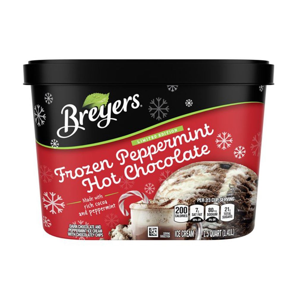 Frozen Peppermint Hot Chocolate Ice Cream