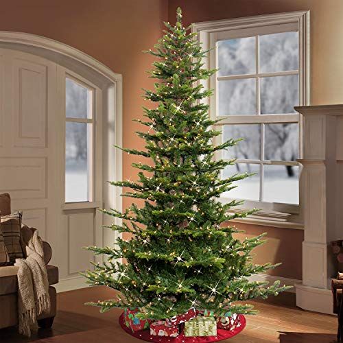 7.5 Foot Pre-Lit Aspen Fir Artificial Christmas Tree 