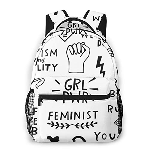 Mochila con detalles feministas