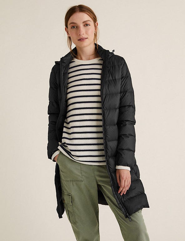 Feather & Down Puffer Coat