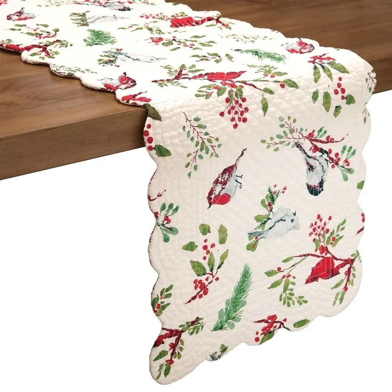 Nerio Floral 100% Cotton Christmas Table Runner