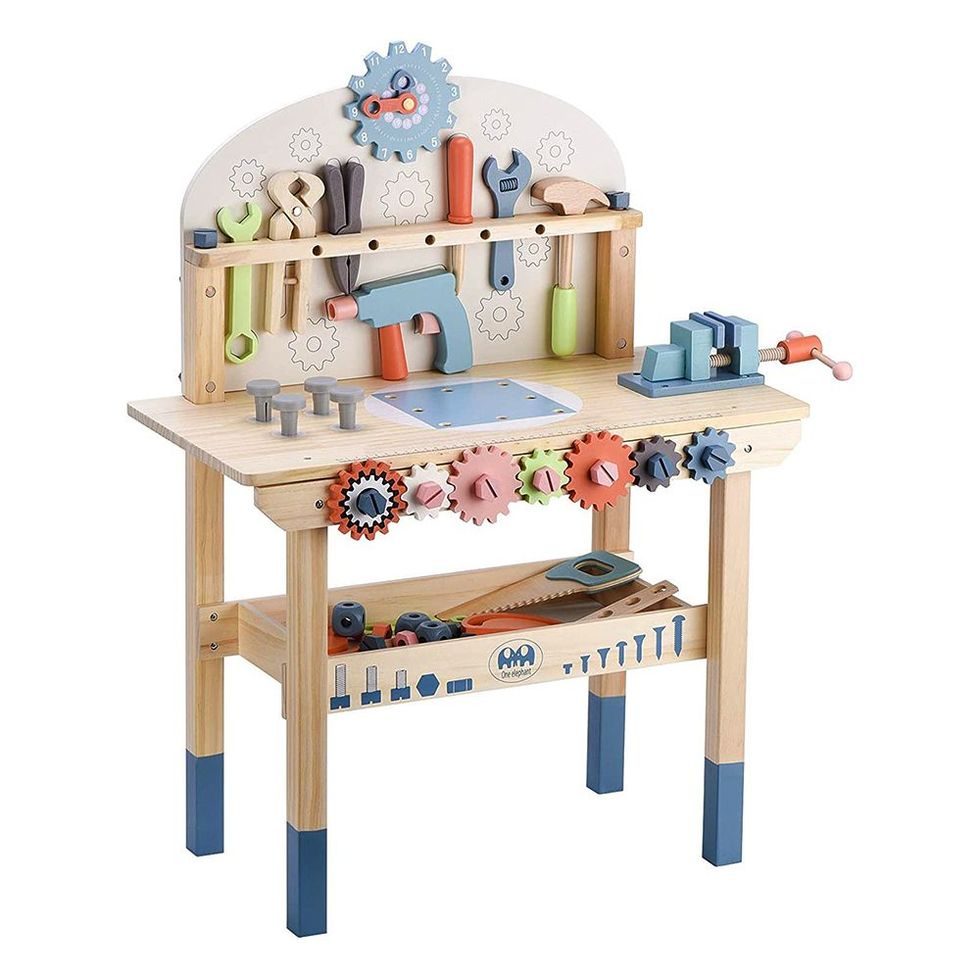 5' childs work bench with light and stool - baby & kid stuff - by
