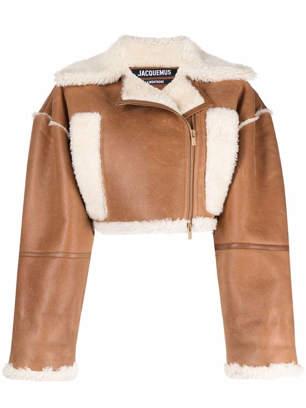 毛絨外套推薦：Jacquemus羊毛緄邊短版夾克