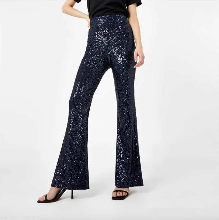 BIBA x Tess Daly Flared Sequin Trousers