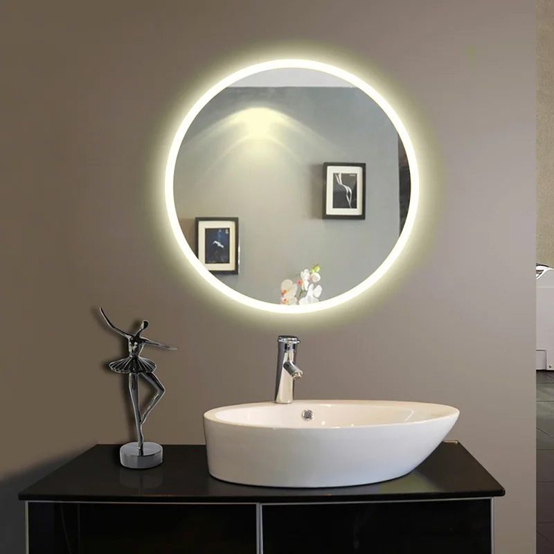 Aevar Super Bright Double LED Lights Anti-Fog Bathroom / Vanity Mirror with Tempered Glass & ETL Orren Ellis Size: 60 x 36