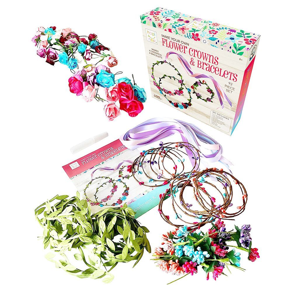 Hapinest Make Your Own Flower Crowns and Bracelets Craft Kit