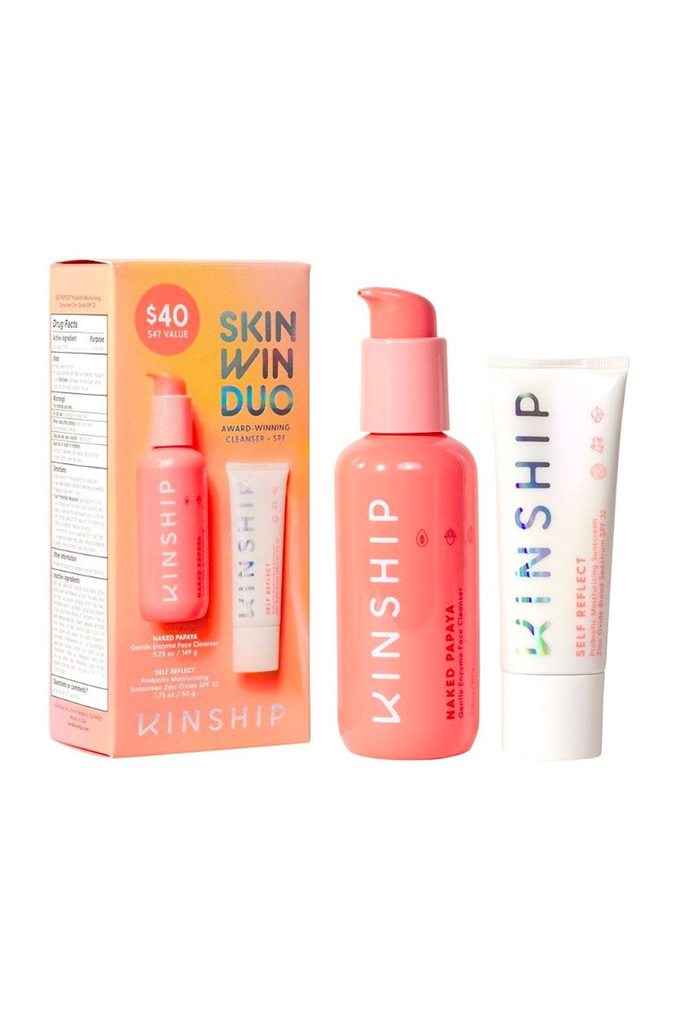 Kinship Skin Win Duo 2-Piece Cleanser + SPF Skincare Set