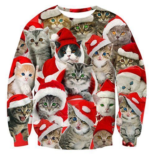 Funny cat shop christmas sweaters