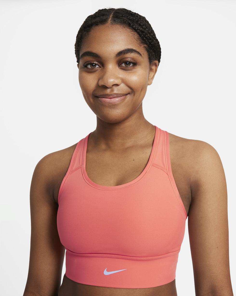 Nike Dri-fit Swoosh Women's Medium-support 1-piece Padded Longline