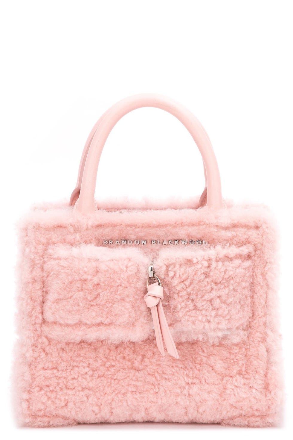 Kuei Mini Leather Crossbody Bag in Pink Shearling at Nordstrom