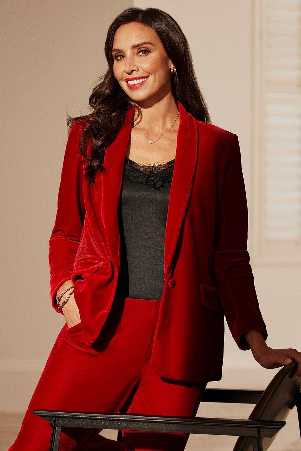 Red Velvet Blazer