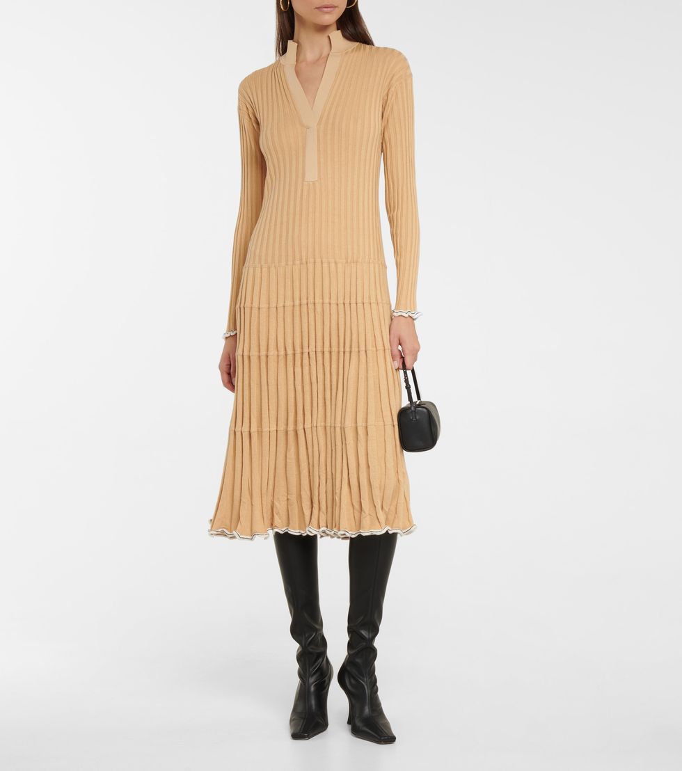 針織洋裝推薦12：Proenza Schouler V領針織洋裝
