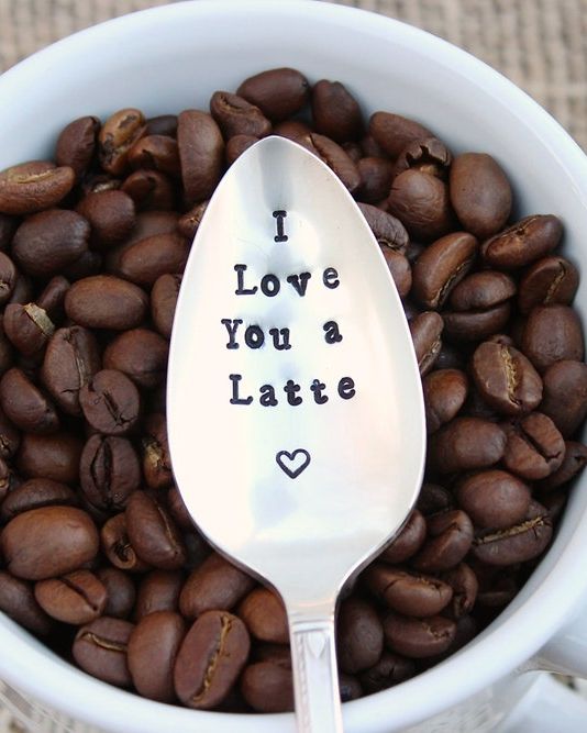 'I Love You a Latte' Coffee Spoon 