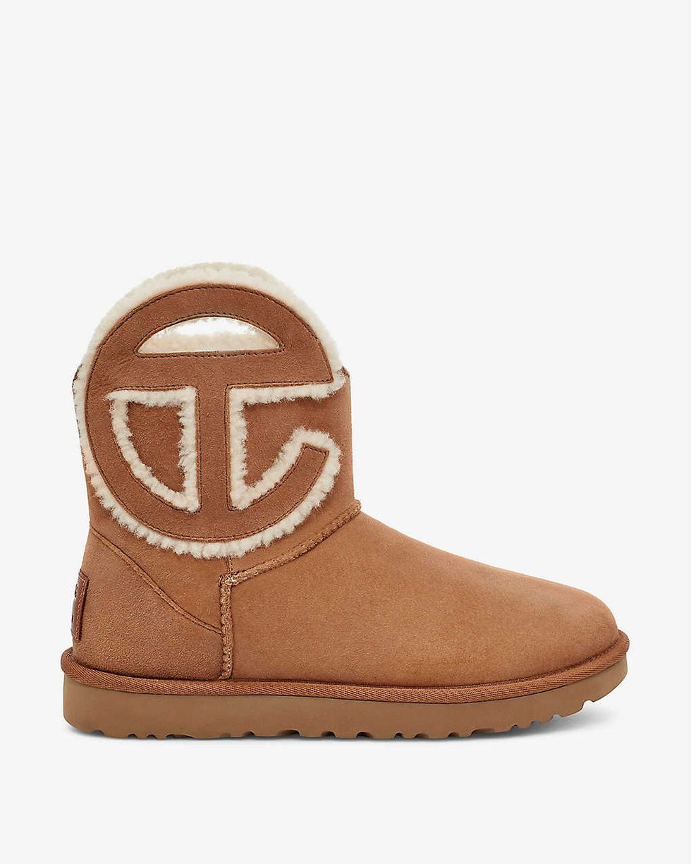  Logo-embroidered Suede Ankle Boots