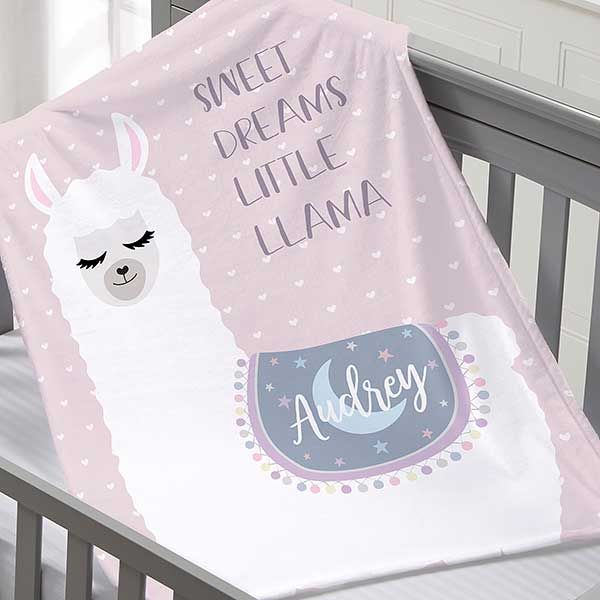Personalized Llama Baby Blanket