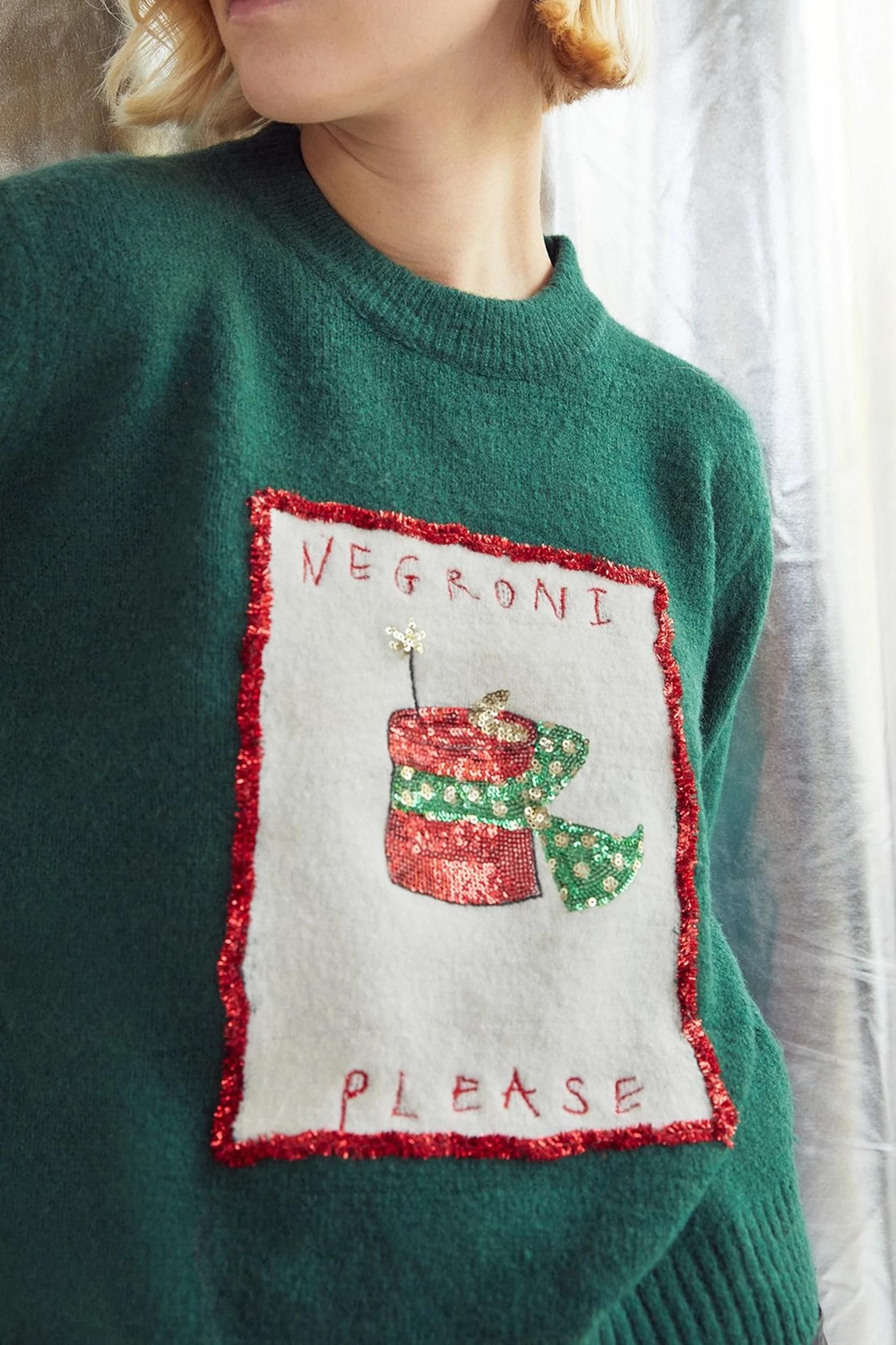 warehouse bobble and stitch jumper