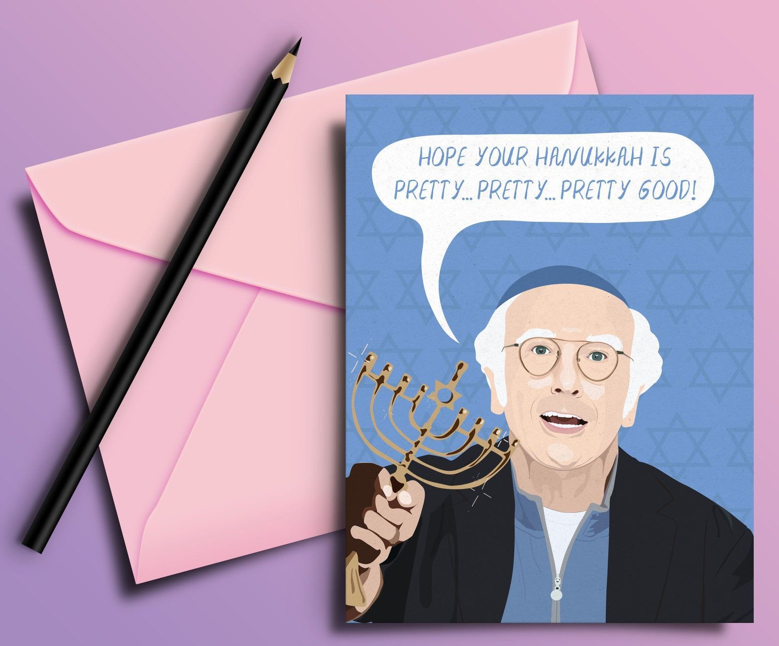 Larry David Hanukkah Card 