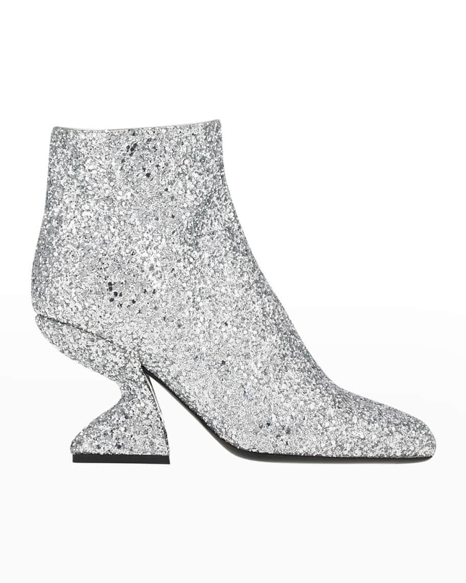 Sal Glitter Ankle Booties 