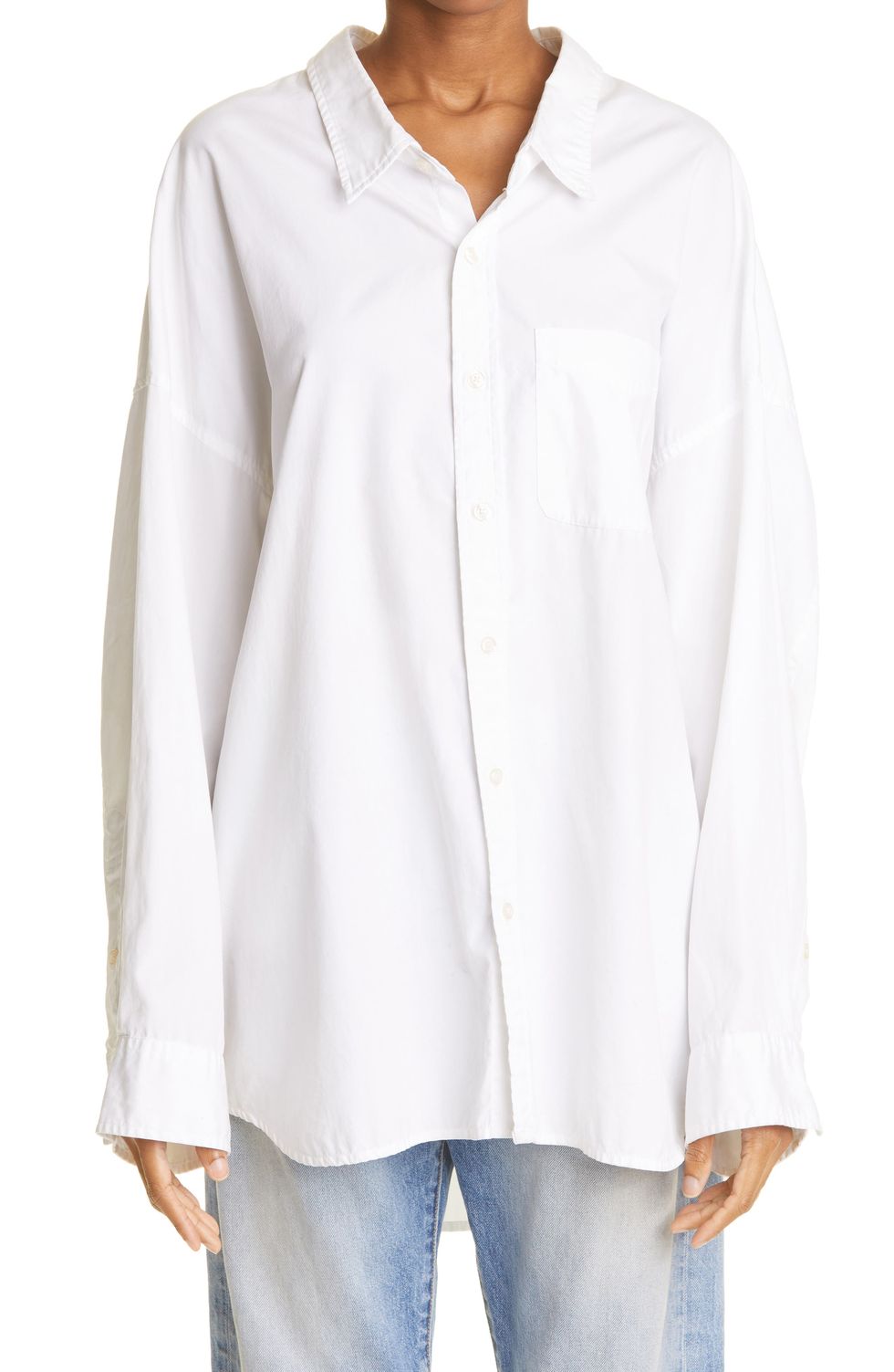 Oversize Oxford Button-Up Shirt