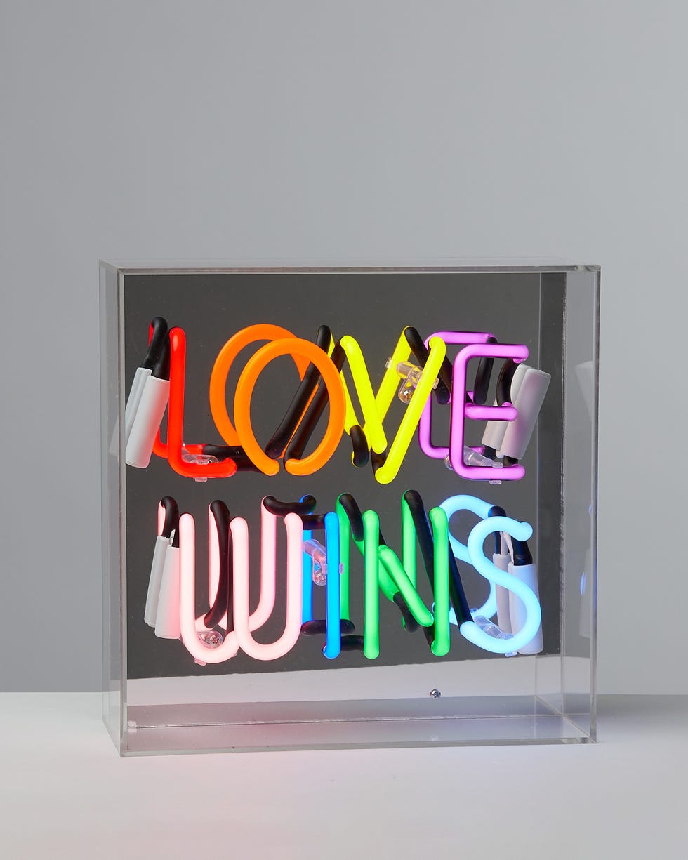 Love Wins' Glass Neon Sign