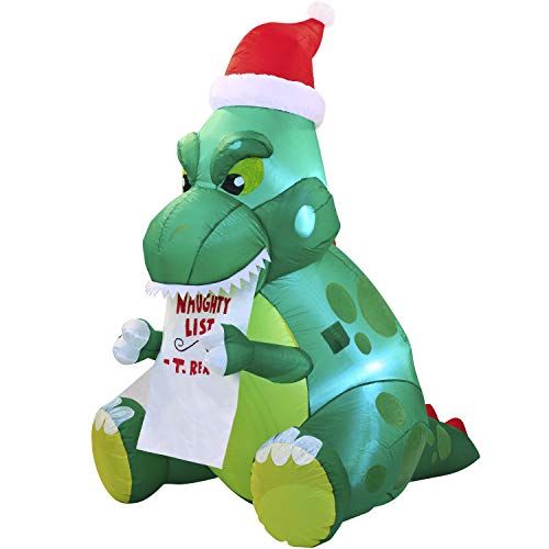 Gemmy 5.5 Foot Grinch with Naught & Nice List Inflatable with Two Additional Repair Patch Kits 