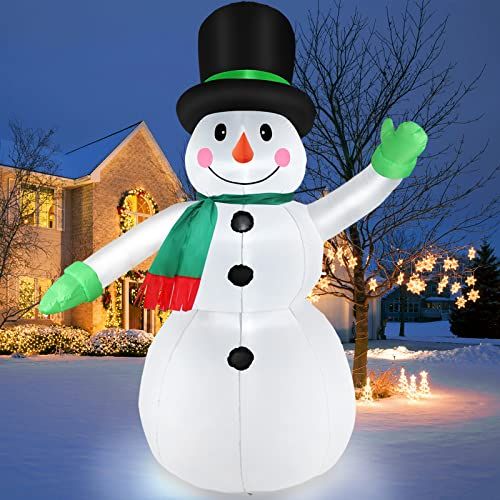 7' Lighted Snowman Christmas Inflatable