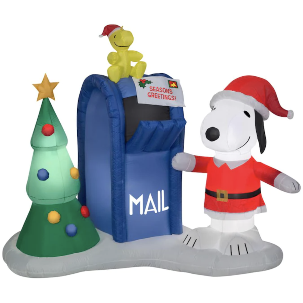 5.5' Lighted Snoopy Mailbox Christmas Inflatable