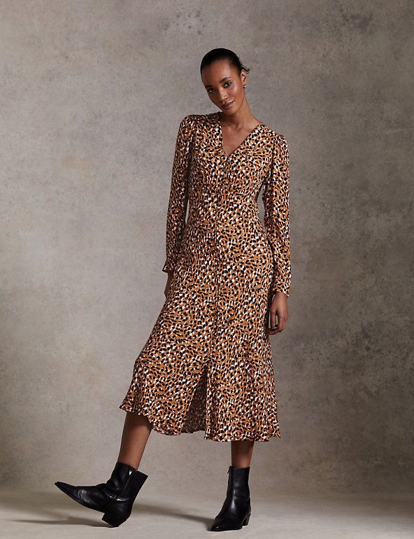 Ghost leopard outlet dress