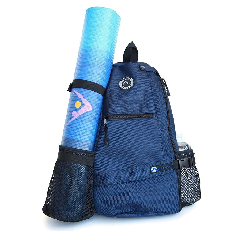 Beach Yoga Mat Backpack with Multi-Purpose Crossbody Sling for Gym Hiking or Travel 