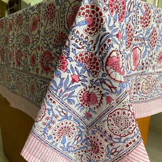 Handmade block tablecloth