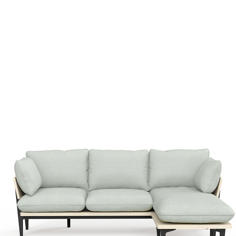 Three-Seater Sofa With Chaise in Mist