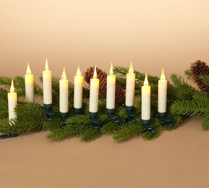Christmas Candles Flickering Candlestick Taper Set 8 Battery LED  Window Holder 