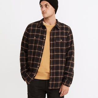 Madewell Slub Flannel Perfect Long-Sleeve Shirt Madewell Slub Flannel Perfect Long-Sleeve Shirt