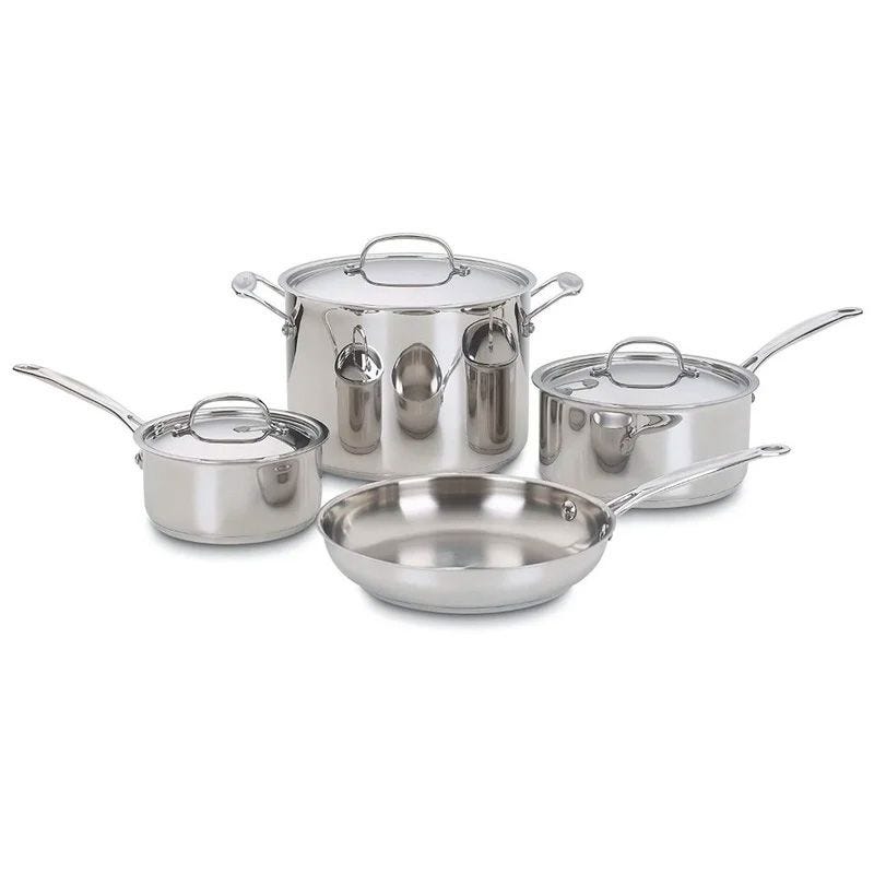 KitchenAid Pan Set Multi-Ply Stainless Steel - 7-Piece