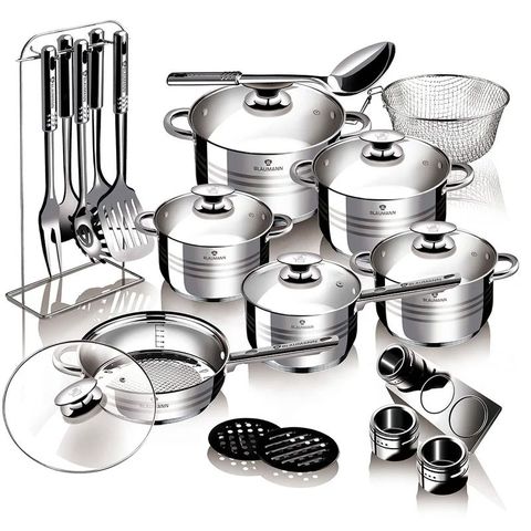 Cook N Home 12-Piece Stainless Steel Cookware Set (Best Budget)