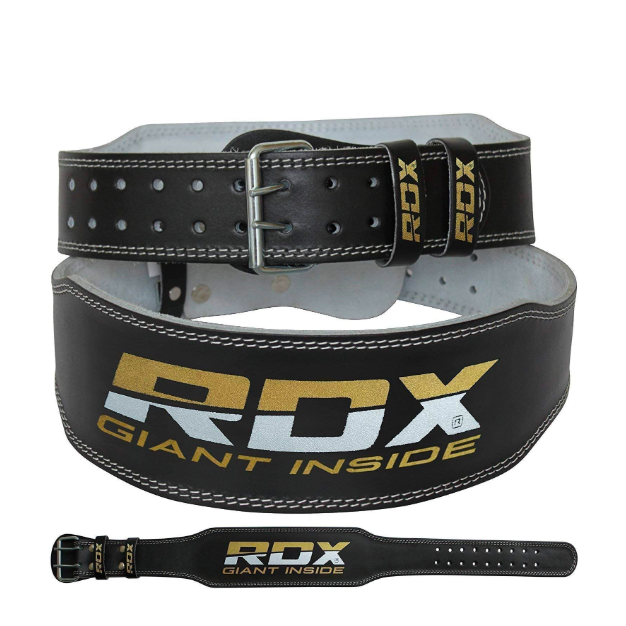 RDX Weight Lifting Lever Buckle Powerlifting Belt Cow Hide Leather Gym Fitness